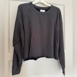 Aerie gray cropped sweatshirt, size L